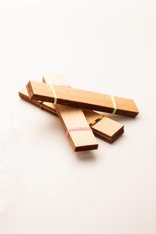 Ahşap Mum Fitili - 30 Adet 20mm X 100mm X 0,5mm Kahverengi