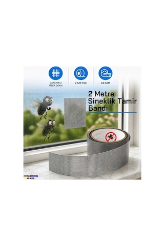 Sineklik Tamir Bandı 50mm X 2m Kendinden Yapışkanlı Yama Bandı Delik Ve Yırtık Onarım Evimdeyokyok