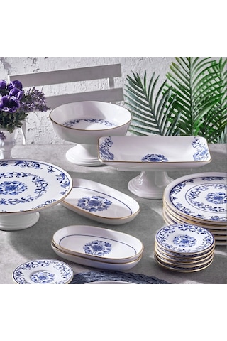 Fecra Riyo 18 Parça Servis Ve Sunum Seti Beyaz