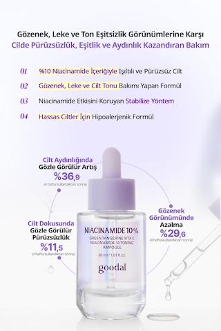 Goodal Green Tangerine Vita C Niacinamide 10 Toning Ampoule