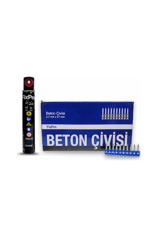 Fixpro 27 Mm Beton Çivisi 1 Kutu Gaz Dahil