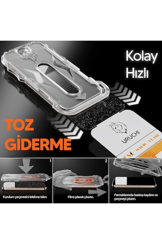 Apple iPhone 17 Pro Max İle Uyumlu Premıum Gizlilik Privacy Ekran Koruyucu 45 Hayalet Görünüm, Kolay Kurulum Hizalama Aparatlı, Darbelere Karşı Ekstra Güçlü Ve Toz Bırakmayan Temperli Cam