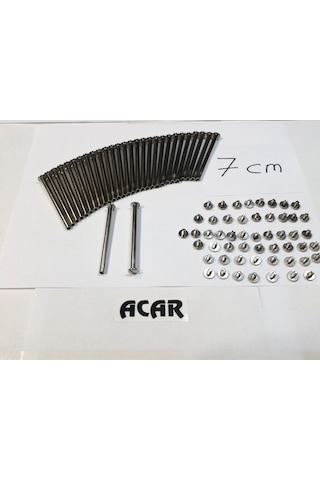 7 CM Dosya Klasör Menü Kartela Vidası Nikel Inox Renk 100 Adet