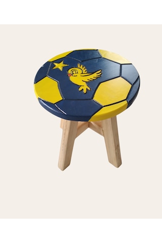 Fenerbahçe Fanatik El Yapımı Ahşap Çocuk Taburesi