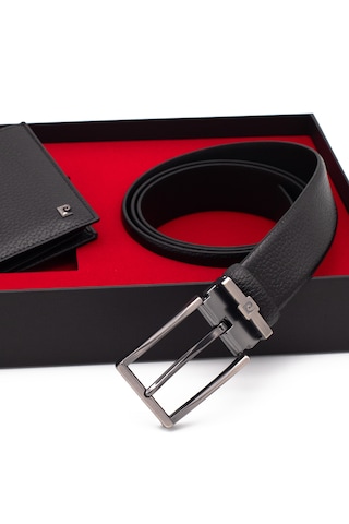 Pierre Cardin Deri Cüzdan & Kemer İkili Set Pc100f-1135s3l Siyah