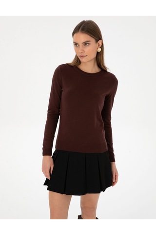 Pierre Cardin Kadın Kahverengi Kazak /triko 50315758-vr029 Kahverengi