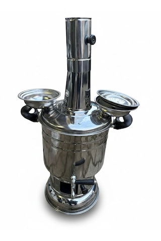 Saygılı 6 Litre Paslanmaz Krom Semaver Kömür Semaveri