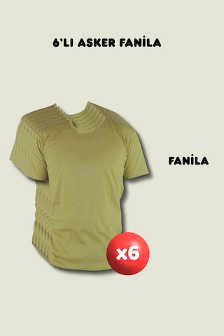 Outdoorun 6'lı Fanila Askerlik Seti - Temel Ve Bedelli Askerlik Malzemeleri Haki