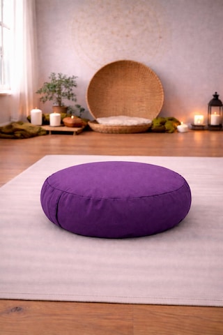 Zafu Yoga Meditasyon Minderi - Yuvarlak Meditasyon Minderi Mor Zafu Yoga Meditasyon Minderi - Yuvarlak Meditasyon Minderi Mor