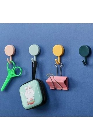 Kendinden Yapışkanlı Renkli Duvar Askısı Çok Renkli