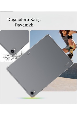 Fuchsia Galaxy Tab S11 İle Uyumlu Süper Silikon Tablet Kılıfı Arka Kapak