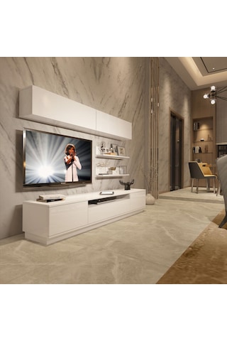 Decoraktiv Trendstyle 5s Slm Tv Ünitesi Tv Sehpası Beyaz