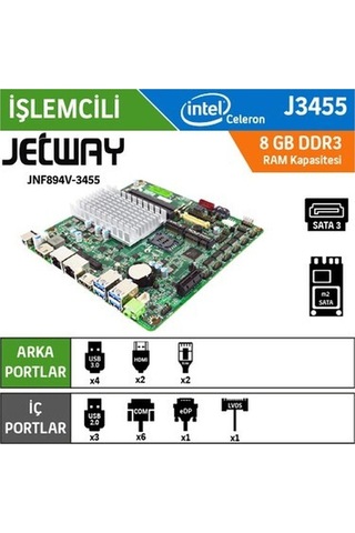 Jetway Jnf894v-3455 Intel Celeron N3455 Fansız Endüstriyel Min