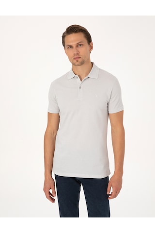 Pierre Cardin Erkek Açık Gri Tişört Basic 50325323-vr001 Açık Gri