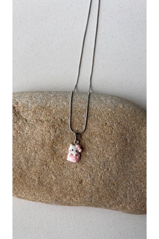 Hellokitty Uçlu Çelik Kolye Renkli