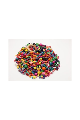Ahşap Boncuk 6 Mm çok renkli 37484488
