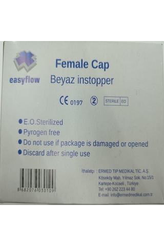 Heparin Kapağı Beyaz 100 Lü Easyflow