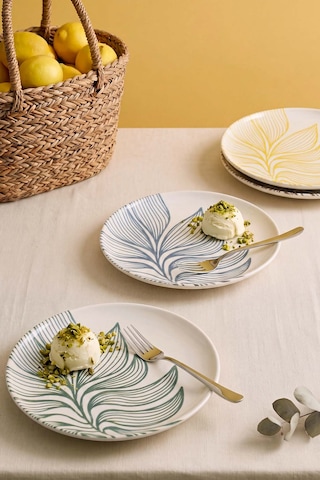 Leaf Harmony Nordic 4'lü Pasta & Sunum Tabağı 22 Cm Çok Renkli