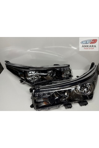Toyota Corolla 2013 - 2015 Far Lambası Sağ-sol Takım Nikelaj Far Kaşı İle Birlikte - Sağ - Sol Takım - 2 Far