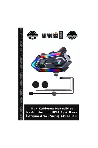 Max Kablosuz Motosiklet Kask Intercom Ipx6 Açık Hava İletişim Aracı Sürüş Aksesuarı