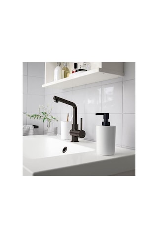Storavan Banyo Aksesuar Seti, Sıvı Sabunluk, Diş Fırçalık, Tepsi, Beyaz, 3'lü Set Diğer