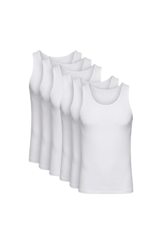 Jtaw26atl1904 184 By Namaldı %90 Pamuk %10 Elastanlı Premıer Erkek 6'lı Janti Atlet Beyaz