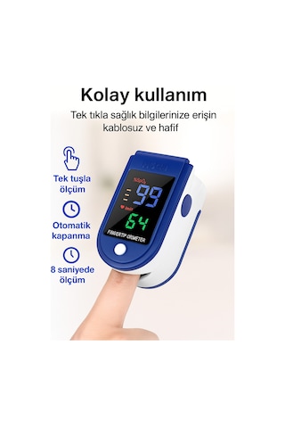 Oxyra Parmak Tipi Oksimetre Kan Oksijen Nabız Ölçer