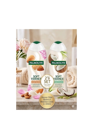 Palmolive Soft Essence Hassas Ciltler İçin Banyo Ve Duş Jeli Badem & Hindistan Cevizi 2 X 500 Ml Diğer Palmolive Soft Essence Hassas Ciltler İçin Banyo Ve Duş Jeli Badem & Hindistan Cevizi 2 X 500 Ml Diğer