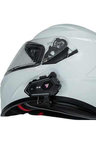 Gp Katjmer Y20 Bluetooth 5.3 Rgb Işıklı Ipx6 Motosiklet Kask Kulaklığı Intercom