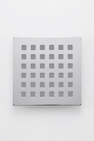 Kare Yer Süzgeci Üst Kapağı 10x10 Cm Parlak Krom Banyo Ve Balkon Gider Izgarası 001