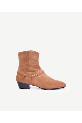 Yargıcı Örgü Saraç Detaylı Western Deri Bot 25kkay4010x 057 Kahverengi