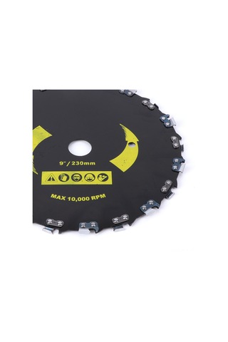 Maiyame Yüksek Karbon Çelik Kesici Blat - 230mm/9 İnç, 25mm Çap, Ot, Çalı, Bambu Kesimi İçin Makineler İçin Değiştirme Parçası