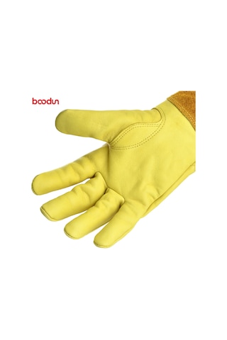 Geeksen Xl Sarı Bahçe Eldiveni - Özel Kürk, Budama Ve Ziraat İşlerinde Koruma, Keskin Nesnelerden Güvenli