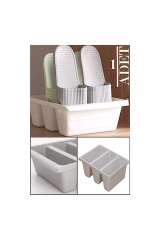 Roma 3 Bölmeli Dikey Ayakkabı Rampası Ayakkabı Terlik Kutusu Düzenleyici