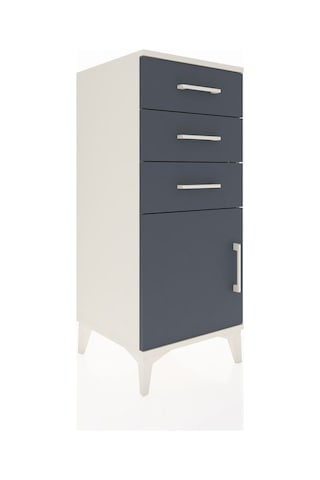 Hyperion Komodin Tek Raflı 3 Çekmeceli Tek Kapaklı 44x44x106 Aytaşı-antrasit Aytası
