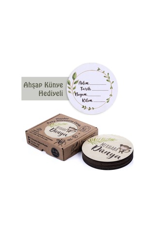 Sevimli Safari Hayvanları İle Ahşap Bebek Fotoğraf Çekim Kartları