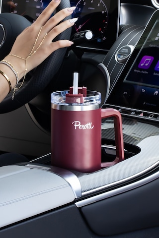 Perotti 17236-1 Colte V2 Paslanmaz Çelik Sporcu Termos Bardak Matara Kırmızı 1,2 Lt Kırmızı