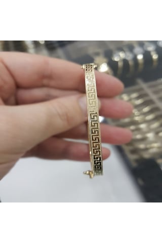 Altın Kelepçe 14K Versage Tasarım 3,5 Mm Sarı Altın