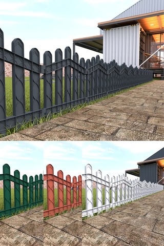 Dekoratif Plastik Bahçe ve Peyzaj Çiti 10 Adet ÇİT (Y: 50 CM / G: 5.5 M) Toprak Ayaklı - Yeşil