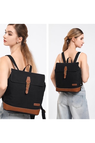 Kanvas Kumaş Kadın Sırt Çantası Smart Bags 1329 Siyah