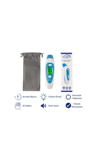 Acura Ac-9280 Kulaktan ve Alından Ateş Ölçer + Çanta