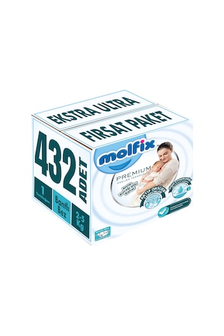 Molfix Premium Bebek Bezi Beden:1 Yeni Doğan 2-5kg 432 Adet 6'lı