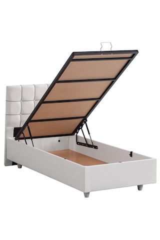 Tavira İkili Set, Tavira Tek Kişilik Baza Başlık Seti Beyaz 90 x 190