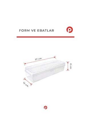 2'li Şeffaf Kapaklı Kaşıklık Seti - Büyük Boy Servis Gereçleri Saklama Kutusu - Mutfak Organizer Şeffaf