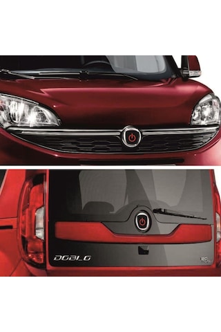 Fiat Doblo Logo Içi Power Buton Sticker 3 Lü Set