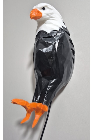 Work3d Adaptörlü Renkli Kartal Aplik Beyaz