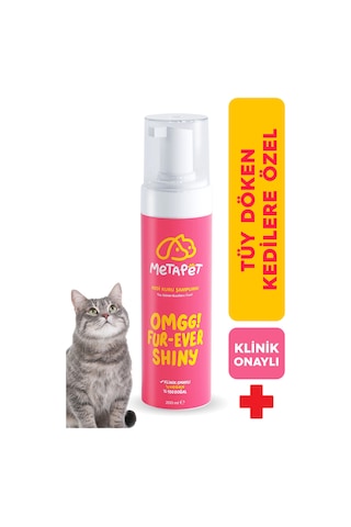 Metapet Kedi Tüy Dökülmesi Önleyici Şampuan 200 ML + Nano Gümüş Hijyen Mendili