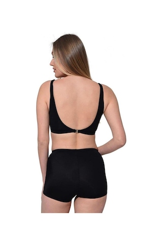 Markahit Argisa Tüllü Transparan Şortlu Bikini Siyah
