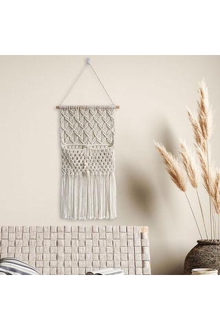 Suntek Makrome Duvar Asılı Goblen Boho Dekor Saklama Çantası