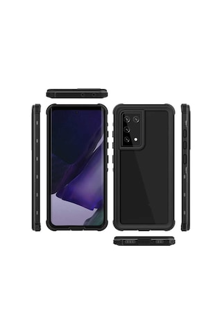 Galaxy S21 Ultra Kılıf 1-1 Su Geçirmez Kılıf (505348216) Siyah